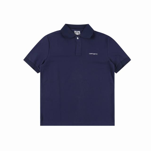 Carhartt classic embroidered small logo Polo short sleeves The air layer is more
