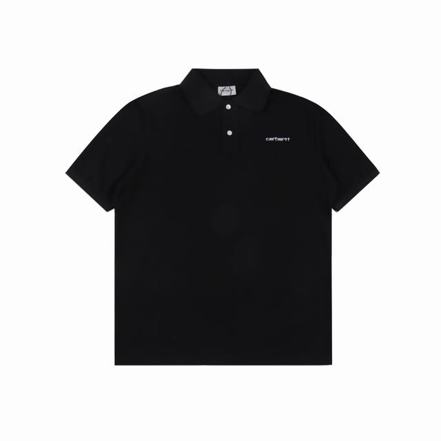 Carhartt classic embroidered small logo Polo short sleeves The air layer is more