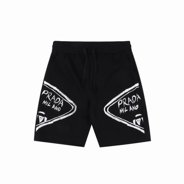 Prada Prd letter print shorts The print is made of imported pearl paste from Jap