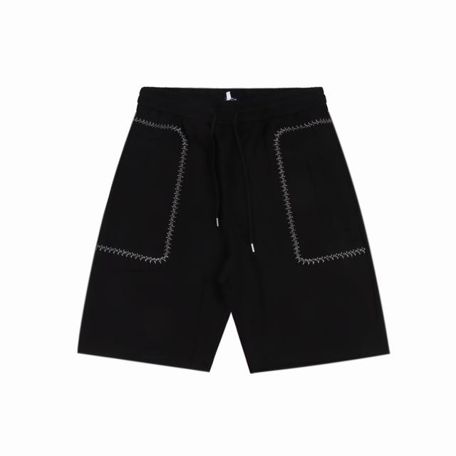 Loewe Herringbone Curve Embroidery Shorts The fabric is made of 380G pure cotton