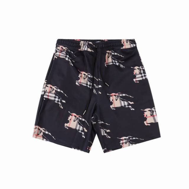 Burberry Bbr checkered warhorse print shorts The print is made of imported pearl