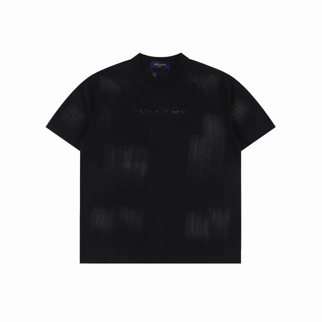 Louis Vuitton Louis Vuitton embossed rubbed color washed and worn short-sleeved