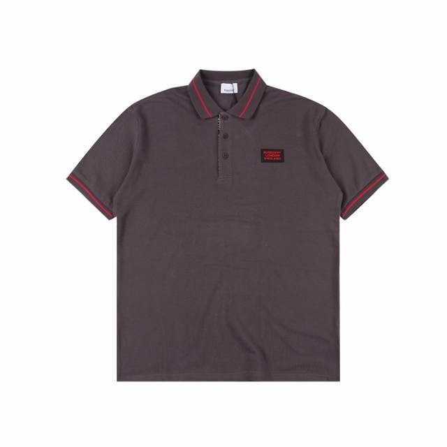 Burberry Bbr short-sleeved Polo shirt with square letters on the chest The colla