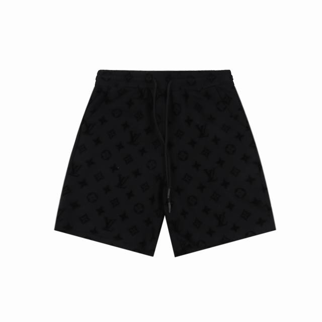 Louis Vuitton 24Ss Monogram Flocked Full Logo Shorts Machine washing is strictly