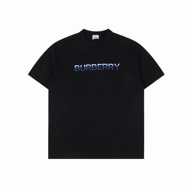 Burberry two-tone three-dimensional embroidered slogan short sleeves Selected lo