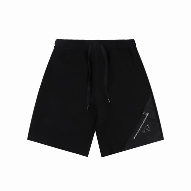 Prada 25Ss space cotton hem oblique triangle pocket zipper shorts Fashionable de