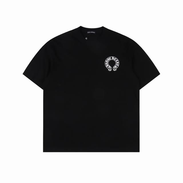 Chrome Hearts 25Ss gradient horseshoe cross print short sleeves The fabric is ma