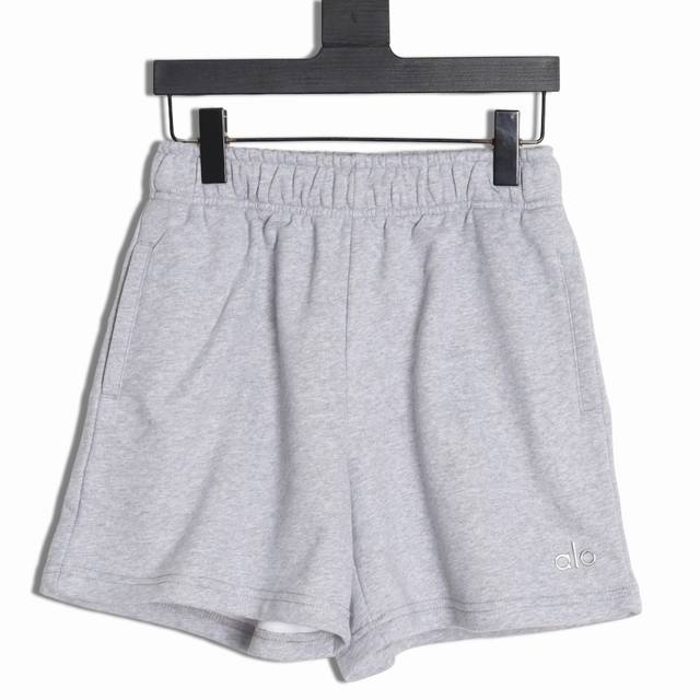 Alo 25Ss silver letter shorts A more basic and versatile style Made of 380G pure