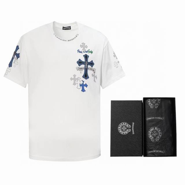 High version Chrome Hearts patch + metal cross short sleeve! The cross mold micr