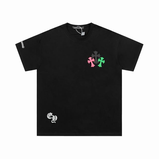 High version Chrome Hearts colorful cross print short sleeves! The fabric is mad