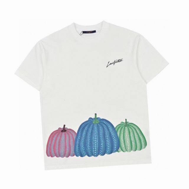 Louis Vuitton New summer pumpkin pattern print round neck short-sleeved T-shirt