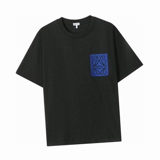 Loewe Summer new style, round neck short-sleeved T-shirt with embroidered logo o