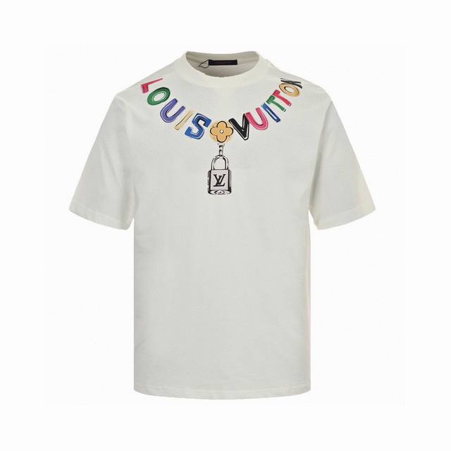 Louis Vuitton Summer new classic necklace pendant colorful letter round neck sho