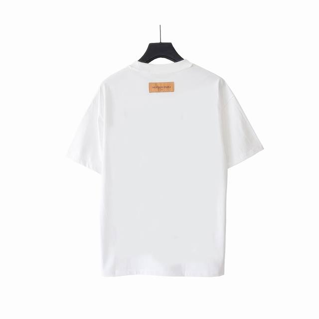 Actual details + size chart Louis Vuitton front full-print logo short-sleeved T-