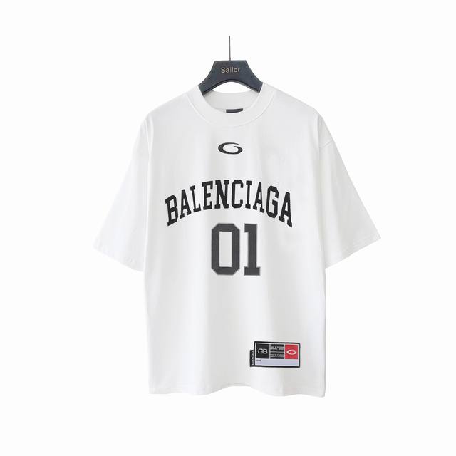 Actual details + size chart Balenciaga Basketball series No. 01 jersey short-sle