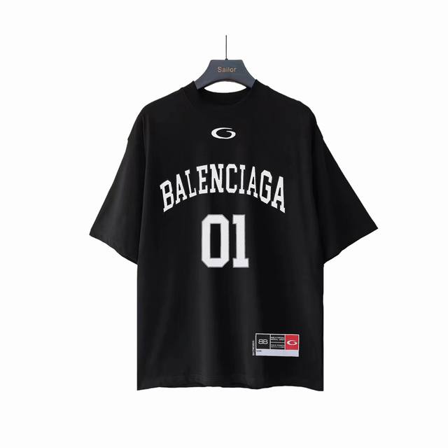 Actual details + size chart Balenciaga Basketball series No. 01 jersey short-sle