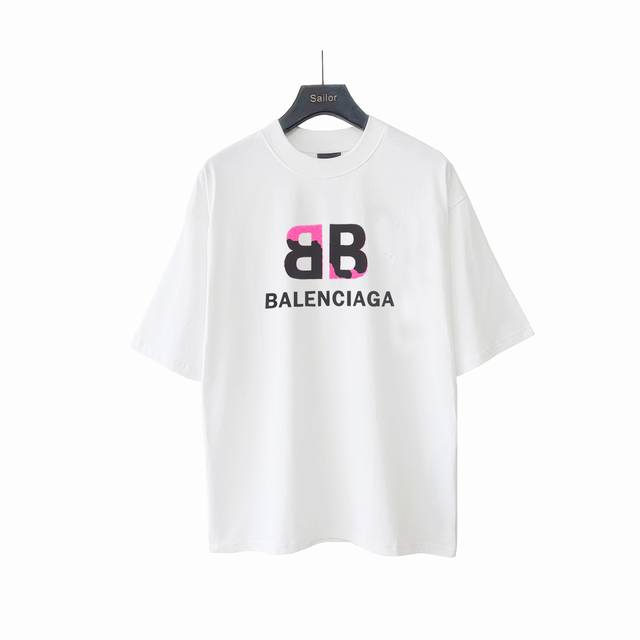 Actual details + size chart Balsenciaga plush patchwork silicone short-sleeved T