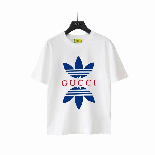 Actual details + size chart Gucci clover logo round neck short-sleeved T-shirt S