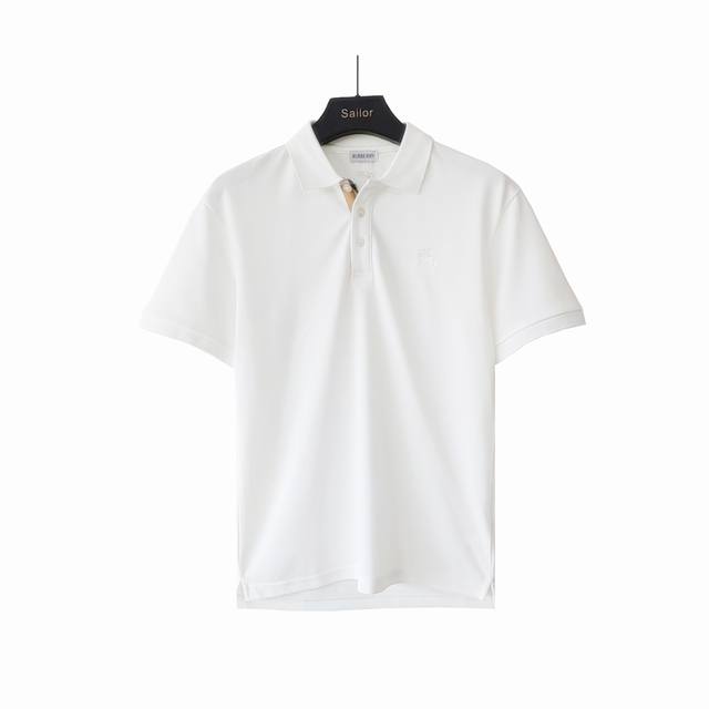 Actual details + details Burberry collar plaid stitching embroidery Polo shirt 1