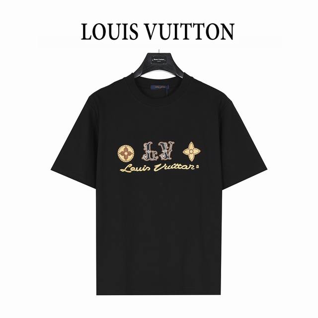 Louis Vuitton 25Ss signature Logo four-leaf clover embroidered short-sleeved T-s