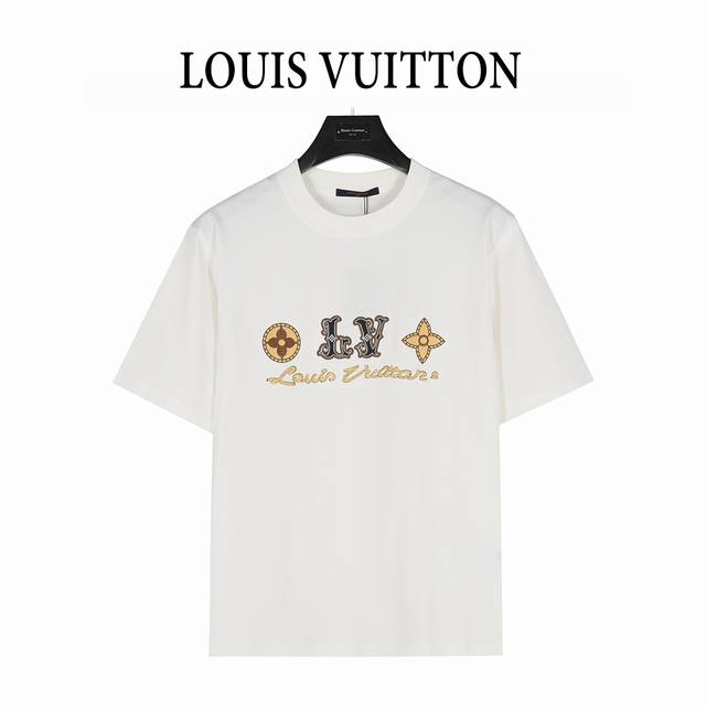 Louis Vuitton 25Ss signature Logo four-leaf clover embroidered short-sleeved T-s