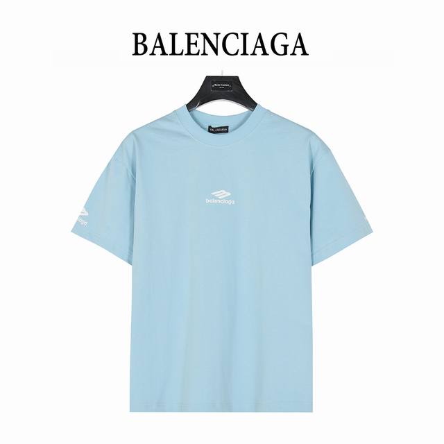 Balenciaga 25Ss 3M small logo embroidered short-sleeved T-shirt The fabric is ma
