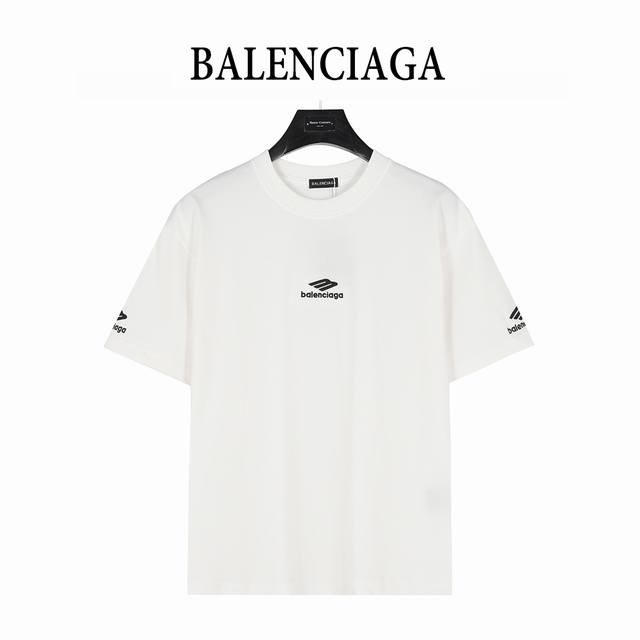 Balenciaga 25Ss 3M small logo embroidered short-sleeved T-shirt The fabric is ma