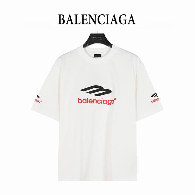 Balenciaga short-sleeved T-shirt with 3M logo embroidered on it 280G heavy washe