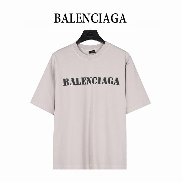 Balenciaga front and back blurred inkjet letter short-sleeved T-shirt Original d