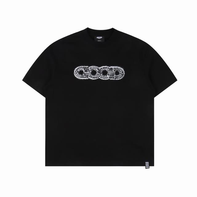 Goodbrand Fragmented Metal Logo Short Sleeve T-shirt Unisex 350g fabric Color: B