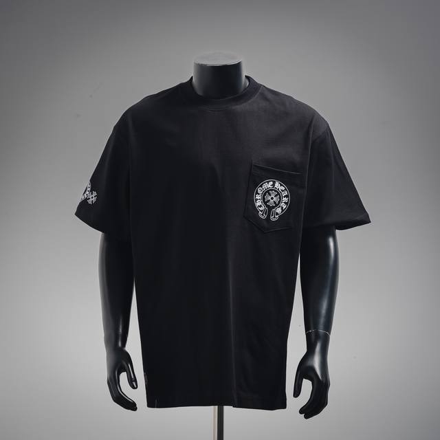 Chrome Hearts 25Ss color string short-sleeved T-shirt Loose version high-density