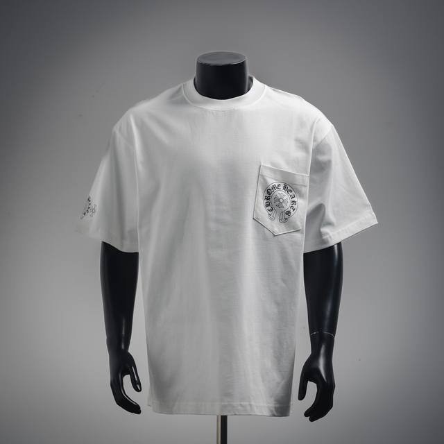 Chrome Hearts 25Ss color string short-sleeved T-shirt Loose version high-density
