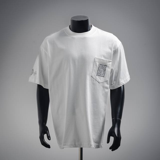 Chrome Hearts 25Ss multi-element pocket Sanskrit short-sleeved T-shirt A must-ha