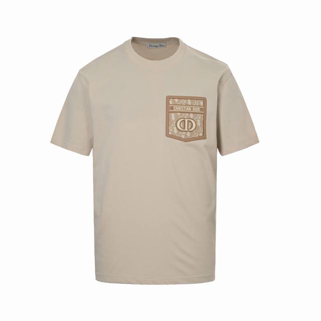 Dior 25Ss monogram pocket glued short sleeves short sleeve T-shirt custom made 2