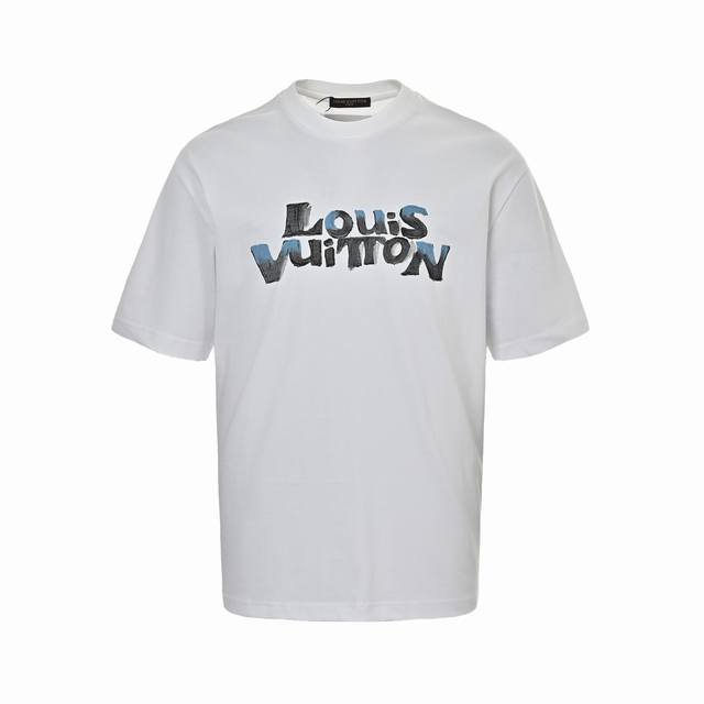 Louis Vuitton 25Ss hand-painted graffiti bunny head print short sleeves . Summer