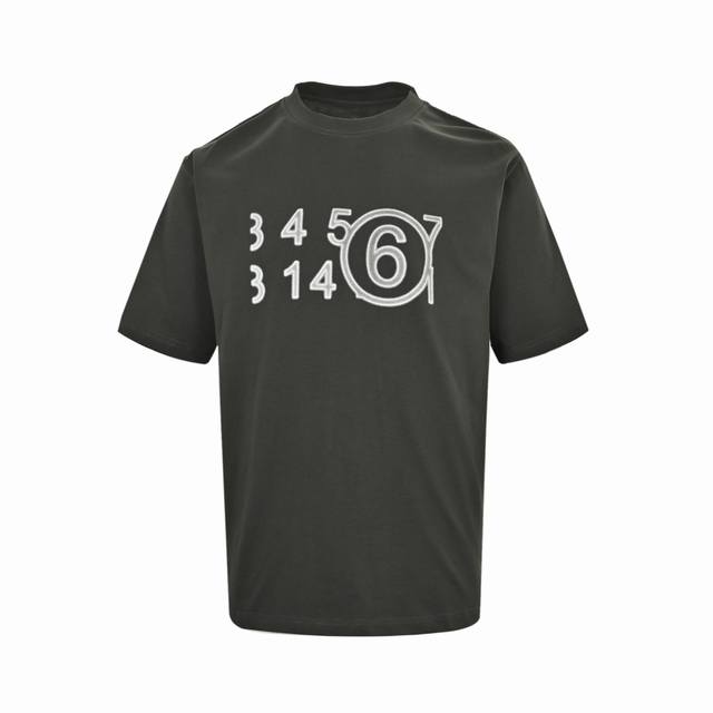Maison Margiela 25Ss inkjet printed short sleeves Fabric is woven and dyed 280G3