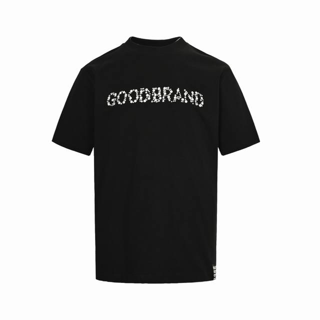 Good Brand 25Ss sequined letter short sleeves are made of 32-count double yarn 2