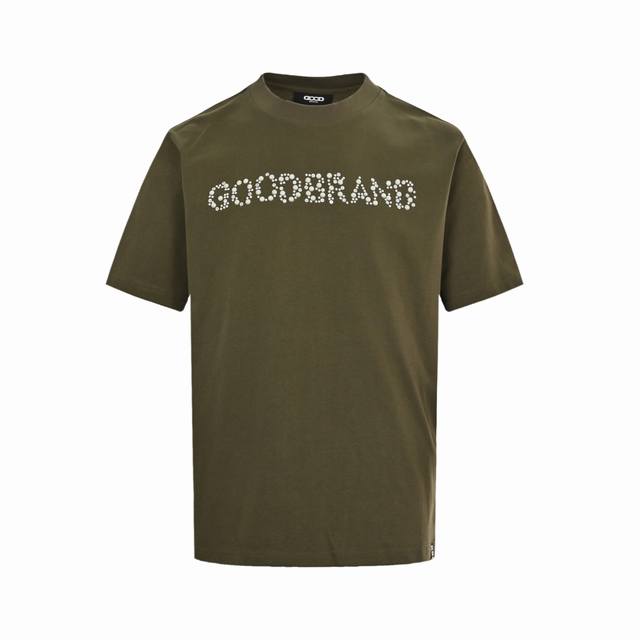 Good Brand 25Ss sequined letter short sleeves are made of 32-screw double yarn 2