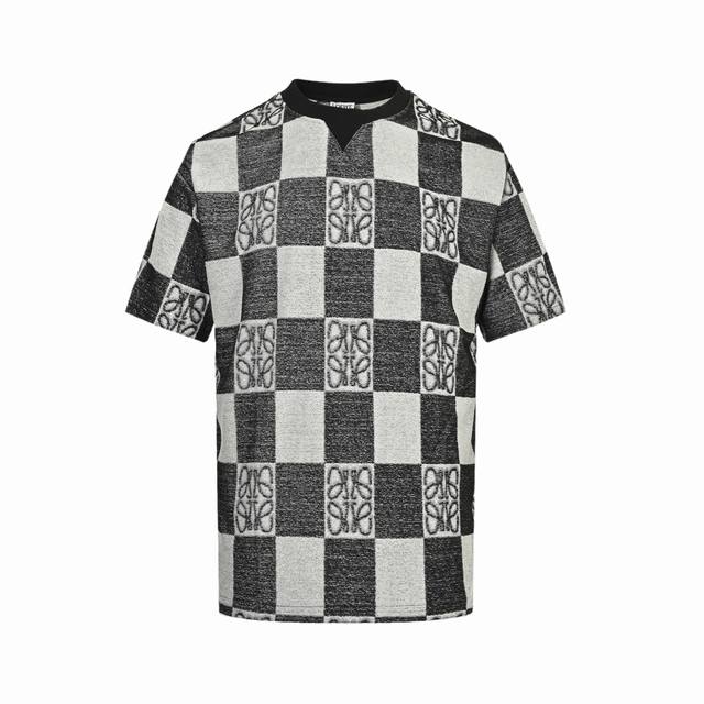 Loewe 25Ss Towel Checkerboard Contrast Pattern Set Short Sleeves Same style as t