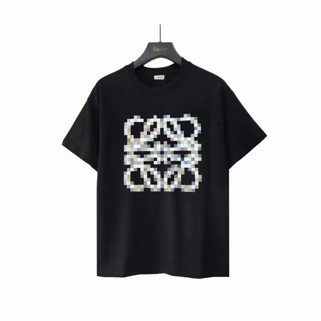 Actual details + size chart Loewe mosaic print short-sleeved T-shirt The surface