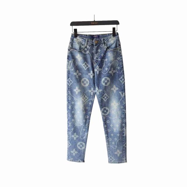 Actual details + size chart Louis Vuitton & Louis Vuitton printed logo jeans New