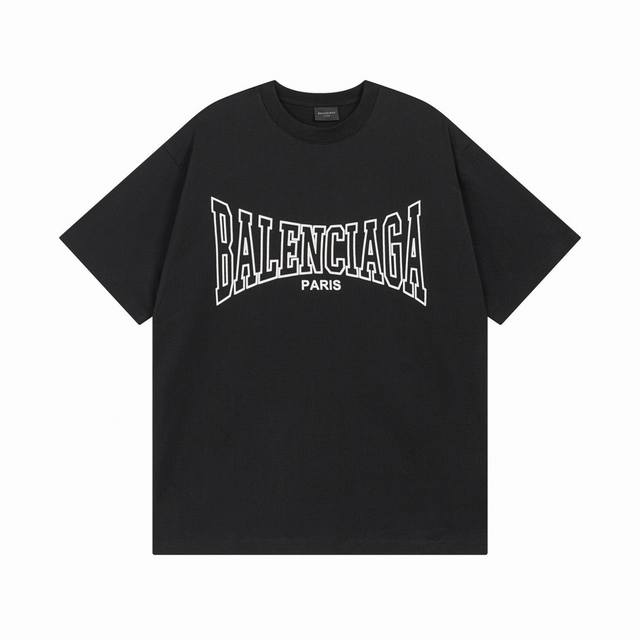High version Balenciaga 25Ss letter print short-sleeved T-shirt is another big h