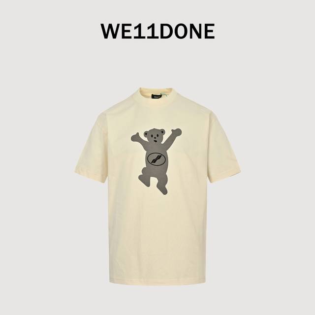 We11 Done data model Liu Yuning star same style double-sided bear flocking print