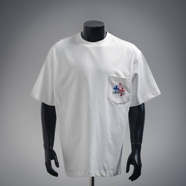 Chrome Hearts 23Ss colorful cross print short-sleeved T-shirt A must-have item f