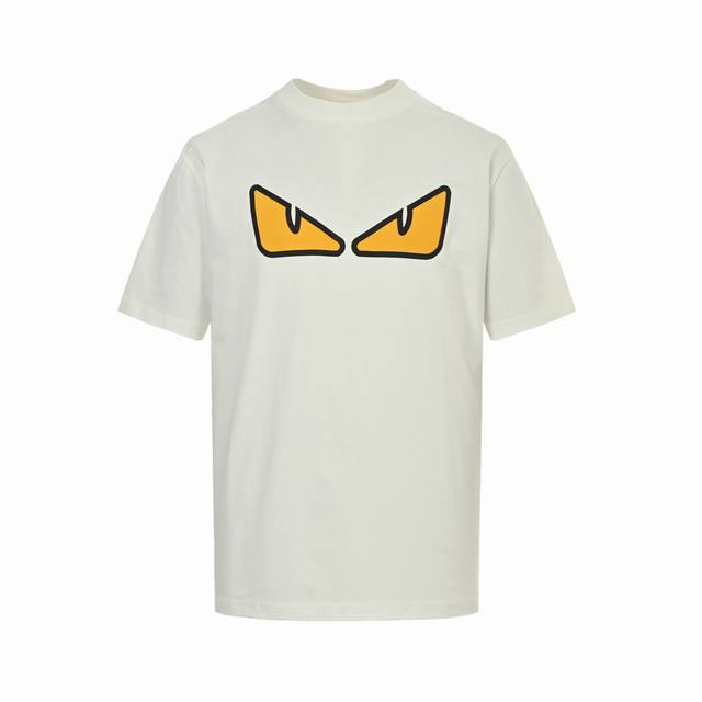 Fendi 25Ss Monster Eyes Flocking Laminating Short Sleeves Original board exclusi