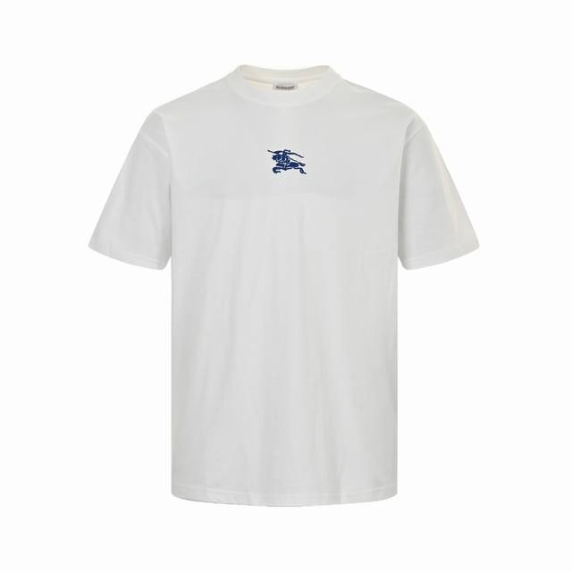 Burberry 24Ss short sleeves with warhorse embroidery on the chest The fabric is