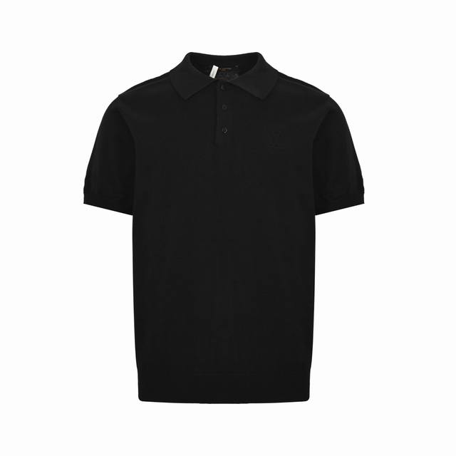 Louis Vuitton Louis Vuitton letter embossed knitted Polo short sleeves Originall