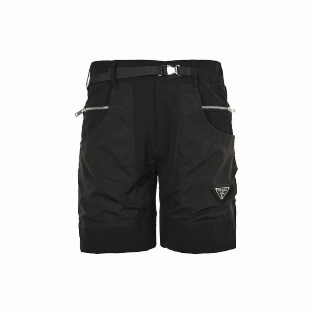 Prada side nylon pocket work shorts The fabric is made of high-weight Roman clot