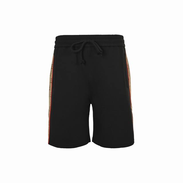 Gucci 25Ss side double G webbing patchwork shorts 2025Ss new jersey cotton short