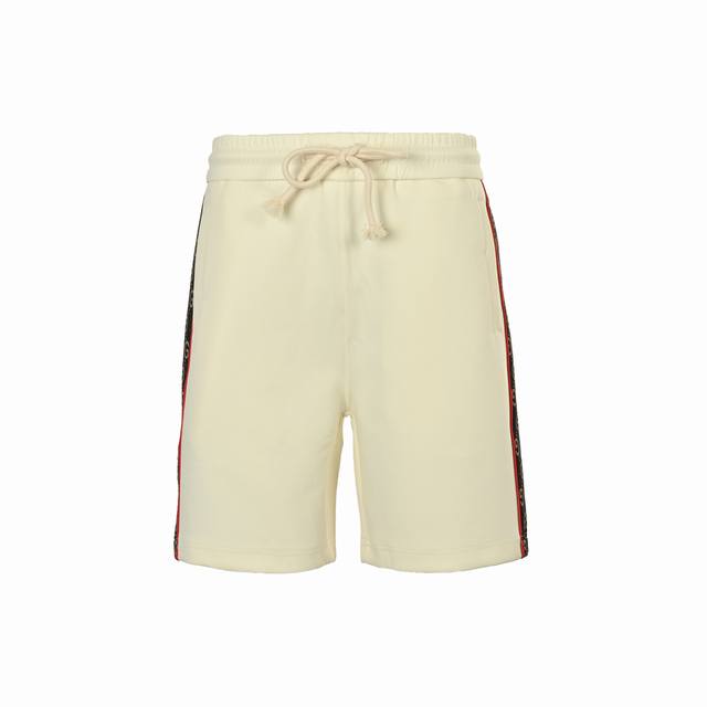 Gucci 25Ss side double G webbing patchwork shorts 2025Ss new jersey cotton short